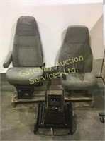 2 semi seats and air ride seat frame .