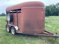12×6 Cattle Trailer, Tandem axle, 15" tires.