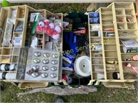 Fishing Tackle Box Loaded with Assorted supplies