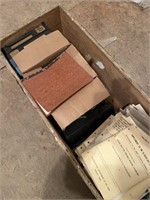 Wooden Box of airplane manuels and books