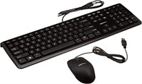 Amazon Basics USB Wired Keyboard & Mouse Combo
