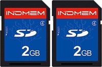 INDMEM 2 Pack SD Card 2GB Memory Cards
