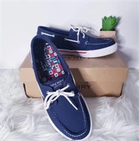 Sperry Top Sider Bahama Navy Boys Deck Shoes 13M