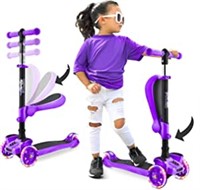 Hurtle 3 Wheeled Scooter for Kids Purple
