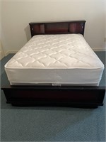 Mid Century Modern Cherry Wood Queen Size Bed