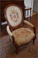Needle Point Arm Chair