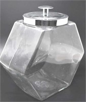 Glass Hexagonal Candy Jar / Canister