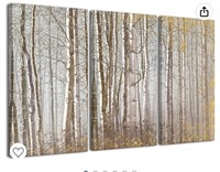 Abstract Forest Wall Art,3 Piece Tree Canvas