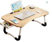 Lap Desk with Storage Drawer, Holders for Cup and