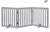 unipaws Freestanding Wooden Pet Gate for Dog and
