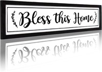 Bless This Home Wood and Metal Wall Sign