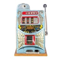 Antique Golden Nugget 5 Cents Slot Machine