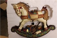 Large Christmas Rocking Horse in Box approx 12H