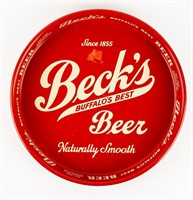 Vintage Metal Beck’s Beer Bar Serving Tray