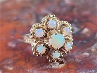 14K Gold & Opal Victorian Styled Ladies' Ring
