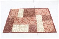 Red Scroll Patchwork 60" x 90" Area Rug