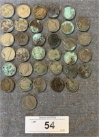 Assorted Buffalo and Jefferson nickels