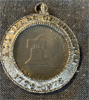 Bicentennial dollar pendant