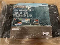 WINDSCREEN PRIVACY FENCE COVER MESH BLACK 4FT