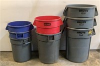 (8) Assorted Trash Cans