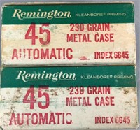 (2x) 50 Rnds Remington Metal Case 45 Automatic