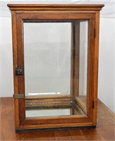 Antique Oak Glass ShurEdge Razor Display Case