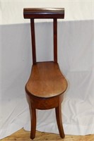 Antique 19th Century Walnut Bidet Chair