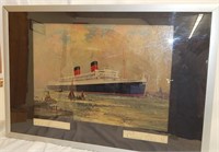 RMS Mauretania Giclee Print Cunard White Star Ship