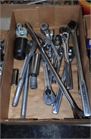 BOX OF CRAFTSMAN SOCKETS AND RATCHES