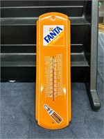 Metal Orange FANTA Soda Cola Thermometer Sign