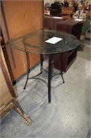 36" ROUND BEVELED TOP METAL BASE BAR HEIGHT TABLE
