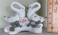 3" Loving Swans Porcelain Figurine