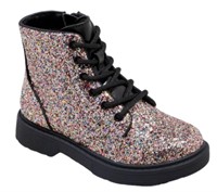 Girls ZOE Combat Boots Multi-Color Glittered Style