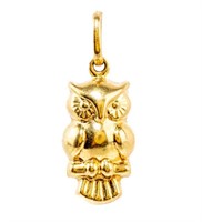 Jewelry 14kt Yellow Gold Owl Charm
