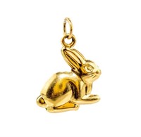 Jewelry 14kt Yellow Gold Rabbit Charm