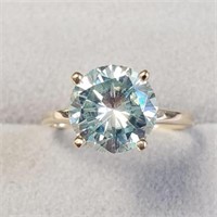 10K Gold Solitaire Moissanite $2,200 3CT RIng