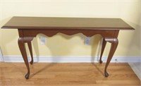 Console Wood Cut Out Table w Queen Anne Legs