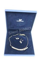Swarovski Crystal Necklace w Matching Set Earrings