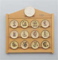 Goebel Hummel Collector Plates & Wood Display