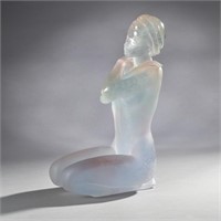Daum Pate De Verre Glass 'Eurydice' Sculpture