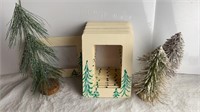 Flocked Trees & Wood 4x6  Picture Frames