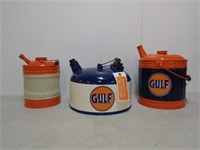 3x Gulf Fuel Cans