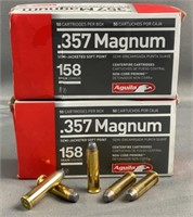 (2x) 50 Rnds Aguila Semi-Jacketed SP 357 Magnum