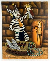 Art Jimmy Yellowhair Painting Hopi Clown