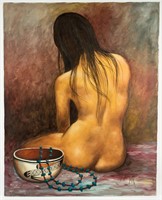 Art Jimmy Yellowhair Painting Nude Woman