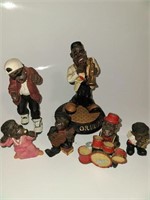 6 Piece Set Of Retrospective Jazz Figurines