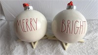 Rae Dunn Merry and Bright Ornaments