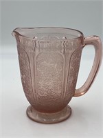 Jeanette Cherry Blossom Pink Glass Pitcher