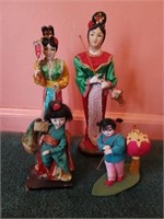 Asian Inspired Soft Face Figurines