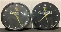 (2) Guinness Wall Clocks